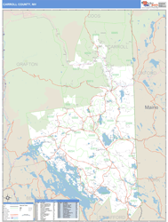 Carroll County, NH Zip Code Wall Map