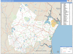 Rockingham County, NH Zip Code Wall Map