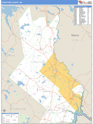 Strafford County, NH Zip Code Wall Map