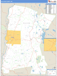 Sullivan County, NH Zip Code Wall Map