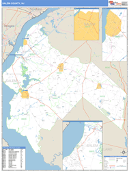 Salem County, NJ Zip Code Wall Map