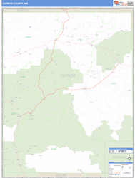 Catron County, NM Zip Code Wall Map
