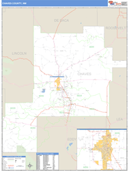 Chaves County, NM Zip Code Wall Map