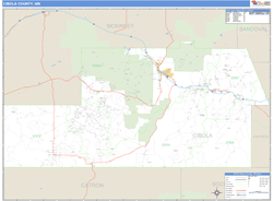 Cibola County, NM Zip Code Wall Map