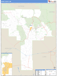 Grant County, NM Zip Code Wall Map