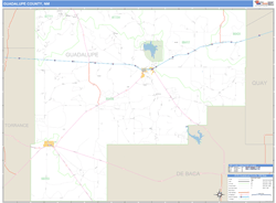 Guadalupe County, NM Zip Code Wall Map