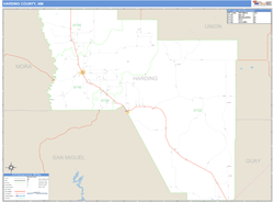 Harding County, NM Zip Code Wall Map
