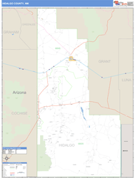 Hidalgo County, NM Zip Code Wall Map