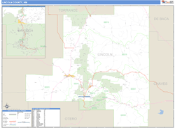 Lincoln County, NM Zip Code Wall Map