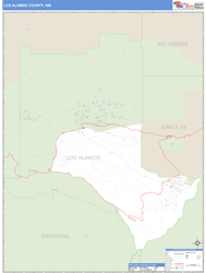 Los Alamos County, NM Zip Code Wall Map