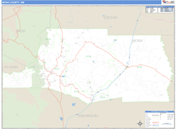 Mora County, NM Zip Code Wall Map
