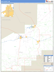 Quay County, NM Zip Code Wall Map