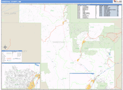 Sandoval County, NM Zip Code Wall Map