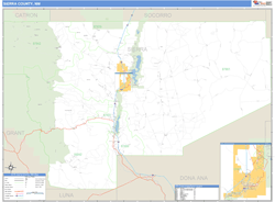 Sierra County, NM Zip Code Wall Map