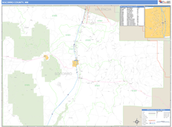 Socorro County, NM Zip Code Wall Map