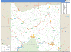 Cattaraugus County, NY Zip Code Wall Map