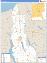 Cayuga County, NY Zip Code Wall Map