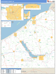 Chautauqua County, NY Zip Code Wall Map