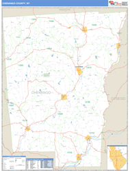 Chenango County, NY Zip Code Wall Map