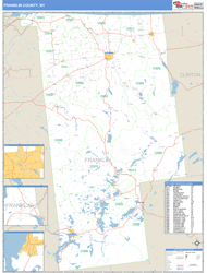 Franklin County, NY Zip Code Wall Map