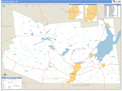 Fulton County, NY Zip Code Wall Map