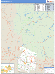 Herkimer County, NY Zip Code Wall Map