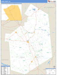 Lewis County, NY Zip Code Wall Map