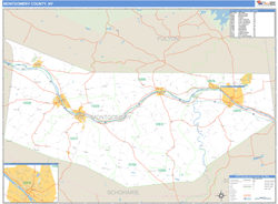 Montgomery County, NY Zip Code Wall Map