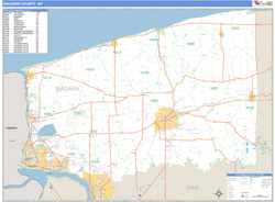 Niagara County, NY Zip Code Wall Map