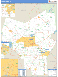 Oneida County, NY Zip Code Wall Map