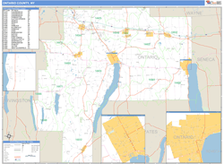 Ontario County, NY Zip Code Wall Map