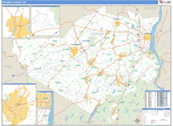 Orange County, NY Zip Code Wall Map