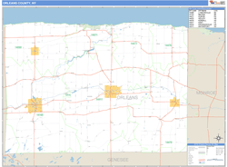 Orleans County, NY Zip Code Wall Map