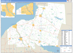 Oswego County, NY Zip Code Wall Map