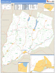 Otsego County, NY Zip Code Wall Map
