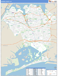 Queens County, NY Zip Code Wall Map