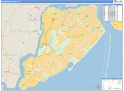 Richmond County, NY Zip Code Wall Map