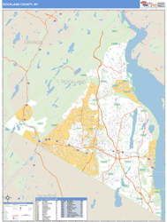 Rockland County, NY Zip Code Wall Map