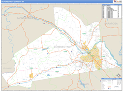 Schenectady County, NY Zip Code Wall Map