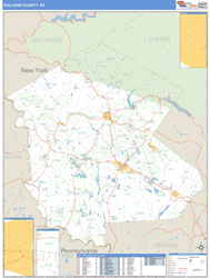 Sullivan County, NY Zip Code Wall Map