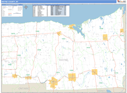 Wayne County, NY Zip Code Wall Map