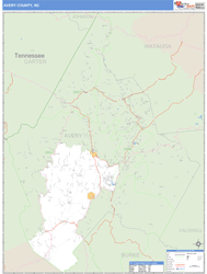 Avery County, NC Wall Map