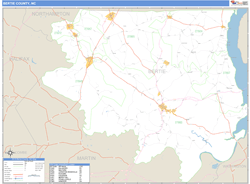 Bertie County, NC Zip Code Wall Map