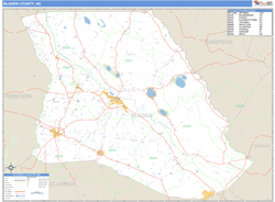 Bladen County, NC Zip Code Wall Map