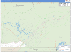 Cherokee County, NC Wall Map