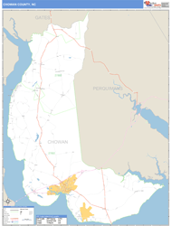 Chowan County, NC Zip Code Wall Map