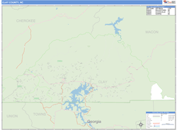 Clay County, NC Wall Map