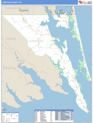 Currituck County, NC Wall Map