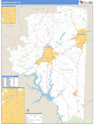 Davidson County, NC Wall Map