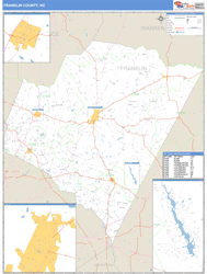 Franklin County, NC Zip Code Wall Map